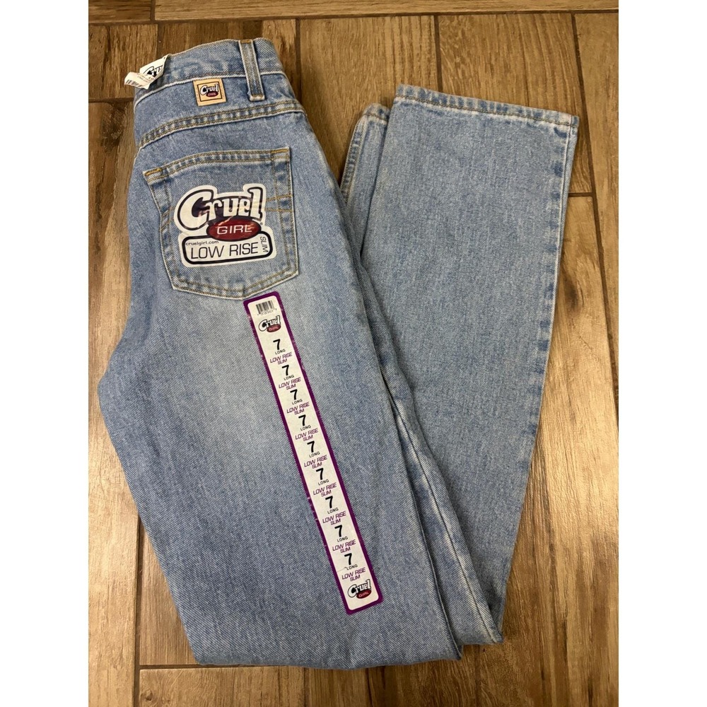Cruel Girl Y2K Low Rise Slim Jeans Girls 7 Long Western NWT